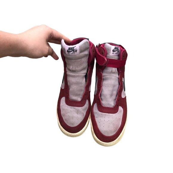 RARE 2016 Nike Air Force 1 High Premium Suede Burgundy Size 10 - Picture 7 of 11